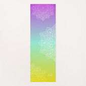 Irisierendes Gradient Asymmetrisches Mandala & Ini Yogamatte (Vorderseite)