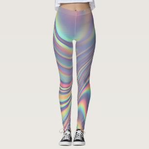 Irisierendes Holografisches Wirbel-Textur Leggings