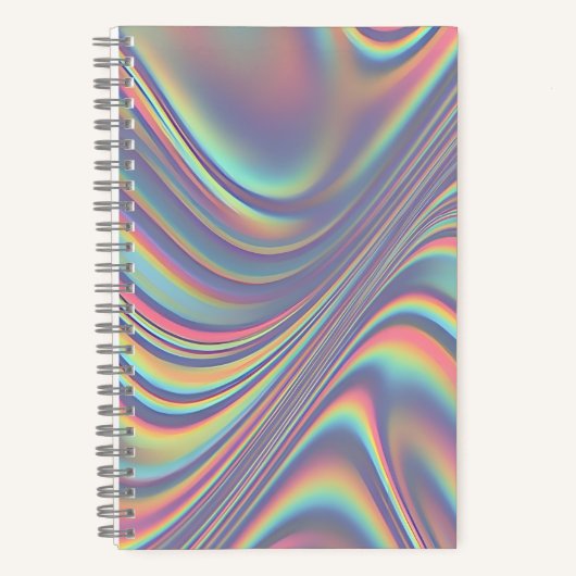 Irisierendes Holografisches Wirbel-Textur Notizblock (Vorderseite)