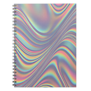 Irisierendes Holografisches Wirbel-Textur Notizblock