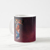 Irisierendes Kosmisches Buchstabe T Monogramm Kaffeetasse (Vorderseite Links)