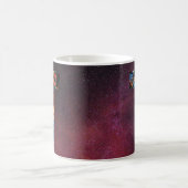 Irisierendes Kosmisches Buchstabe T Monogramm Kaffeetasse (Mittel)