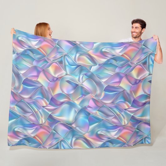 Irisierendes Metallisches 6 Geometrisches Fleecedecke (Beispiel)