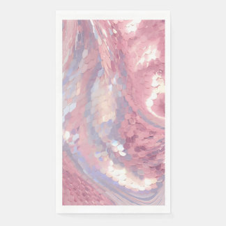 Irisierendes Rosa und Lila Paillette Serviette