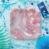 Irisierendes Rosa und Lila  Pappteller (Party)