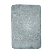 Irisierendes Schimmer Mandala Boho Chic Badematte (Vorderseite Vertikal)