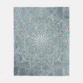 Irisierendes Schimmer Mandala Boho Chic Fleecedecke (Vorderseite)