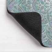Irisierendes Schimmer Mandala Boho Chic Mousepad (Ecke)