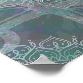 Irisierendes Schimmer-Mandala Boho Chic Poster (Ecke)