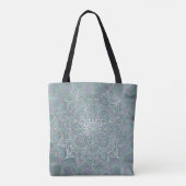 Irisierendes Schimmer Mandala Boho Chic Tasche (Rückseite)