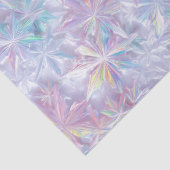 Irisierendes schimmerndes Schneeflockenmuster Seidenpapier (Detail)