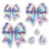 Irisierendes Set mit Teardrops Aufkleber (Vorderseite)