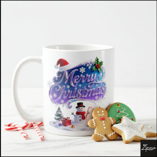 Irisierendes Weihnachten 'Frohe Weihnachten mit Sc Kaffeetasse