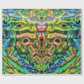 Irisierter Abalone-Schmetterling Blick Meer-Musche Geschenkpapier (Flach)