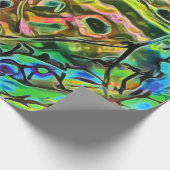 Irisierter Abalone-Schmetterling Blick Meer-Musche Geschenkpapier (Ecke)