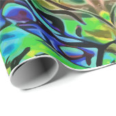 Irisierter Abalone-Schmetterling Blick Meer-Musche Geschenkpapier (Rolleneckpunkt)