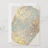 Irisierter Glitzer Probe Abendessen Einladung (Rückseite)