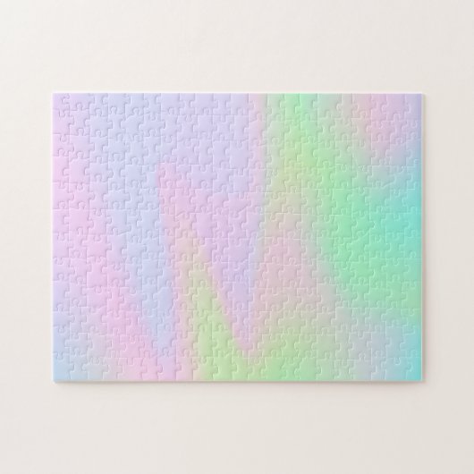 Irisierter Holografischer Pastell Unicorn Regenbog Puzzle (Horizontal)