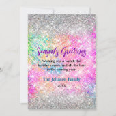 Irisierter pinkfarbener silberner Glitzer Weihnach (Vorderseite)