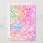 Irisierter pinkfarbener silberner Glitzer Weihnach (Rückseite)