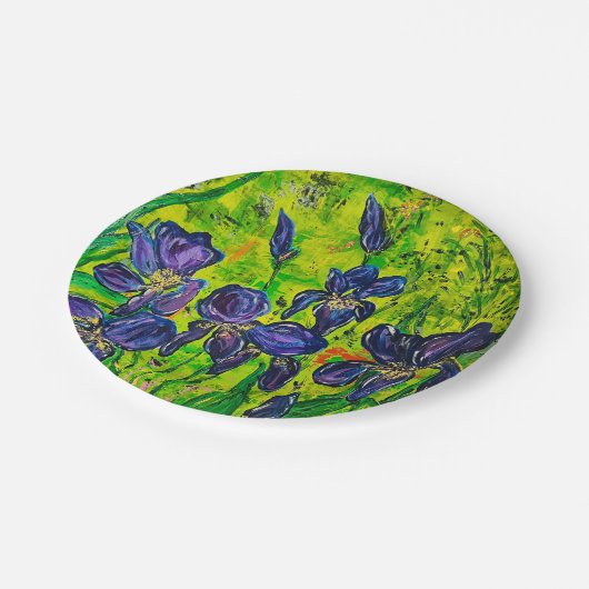 Irispapierplatte Pappteller (Schrägansicht)