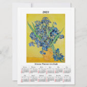 Irissen Kalender für 2023 Vincent van Gogh (Vorderseite)