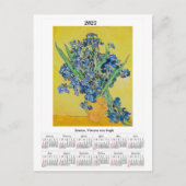 Irissen Kalender für 2023 Vincent van Gogh Postkarte (Vorderseite)