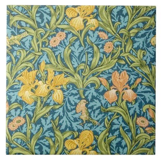 Iristapete entwarf 1887 fliese (Vorderseite)