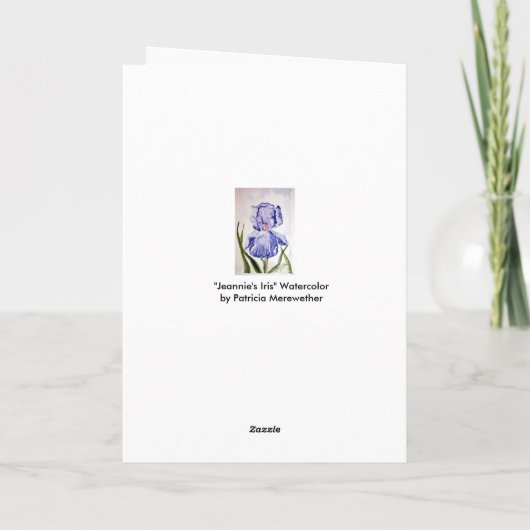 Iriswatercolor-Beileid Karte (Rückseite)