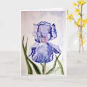 Iriswatercolor-Beileid Karte (Gelbe Blume)