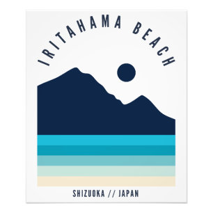 Iritahama Beach Shizuoka Japan Retro Vintag Fotodruck
