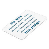 Irk den Richter nicht Magnet (Linke Seite)