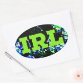 IRL (in Echtzeit) Ovaler Aufkleber (Umschlag)