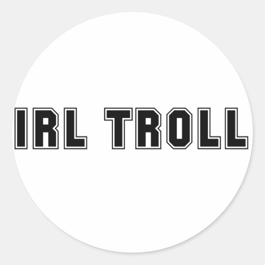 IRL Troll Runder Aufkleber (Vorderseite)