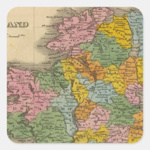 Irland 10 quadratischer aufkleber