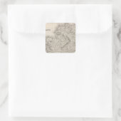 Irland 14 quadratischer aufkleber (Tasche)