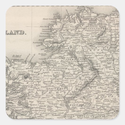 Irland 14 quadratischer aufkleber (Vorderseite)