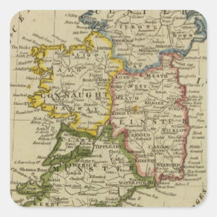 Irland 19 quadratischer aufkleber