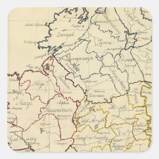 Irland 21 quadratischer aufkleber (Vorderseite)