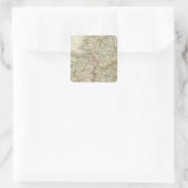 Irland 4 quadratischer aufkleber (Tasche)