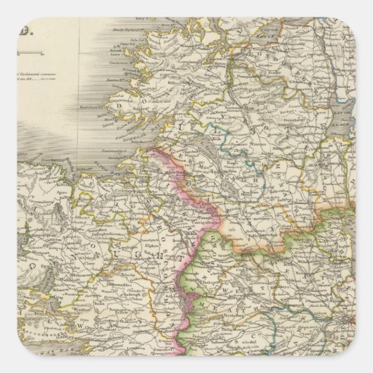 Irland 4 quadratischer aufkleber (Vorderseite)