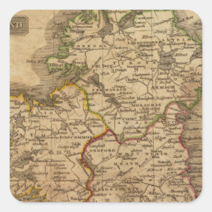 Irland 4 quadratischer aufkleber
