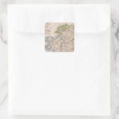 Irland 5 quadratischer aufkleber (Tasche)