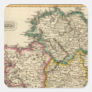 Irland 7 quadratischer aufkleber