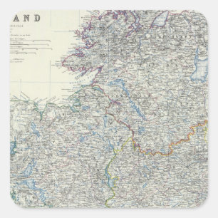 Irland 9 quadratischer aufkleber