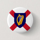 Irland Abzeichen - Cross & Harp Shield Button (Vorderseite)