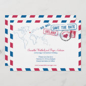 Irland Air Mail Wedding Save the Date (Vorne/Hinten)