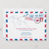 Irland Air Mail Wedding Save the Date (Vorderseite)