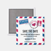 Irland Air Mail Wedding Save the Date Magnet (Vorderseite/Rückseite)