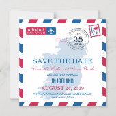 Irland Airmail Save the Date Magneteinladung (Vorderseite)